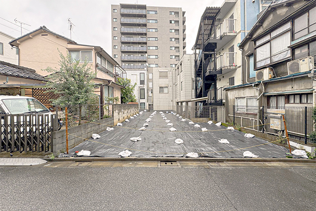 二世帯・賃貸・店舗併用住宅など対応可能な204㎡の土地